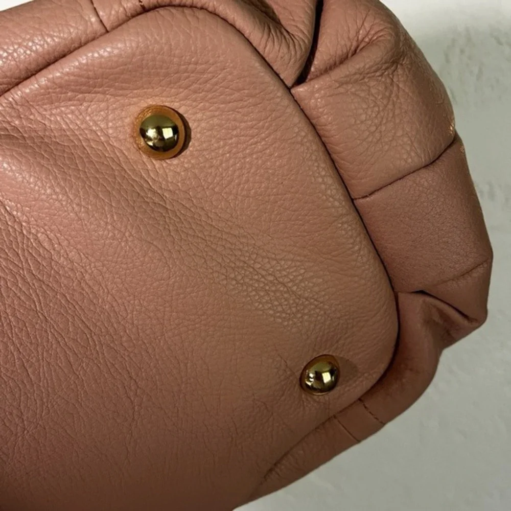GILI Got It Love It Large LEATHER Soft Pink Satchel Crossbody Hobo‎ Bag PURSE